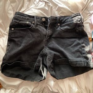 Mossimo High Rise Midi Black Shorts